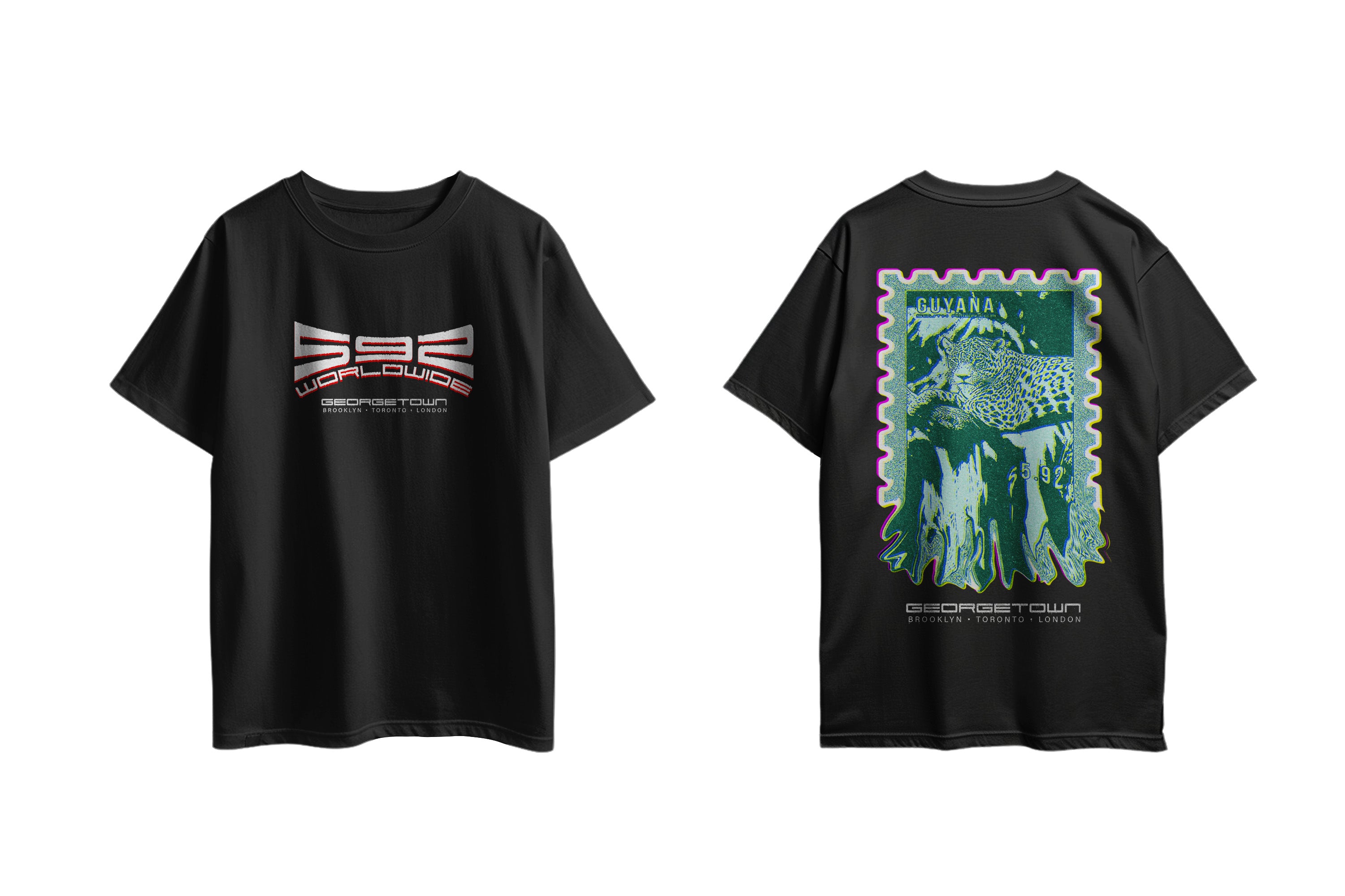 592 WorldWide-Jaguar Stamp Oversized T-Shirt